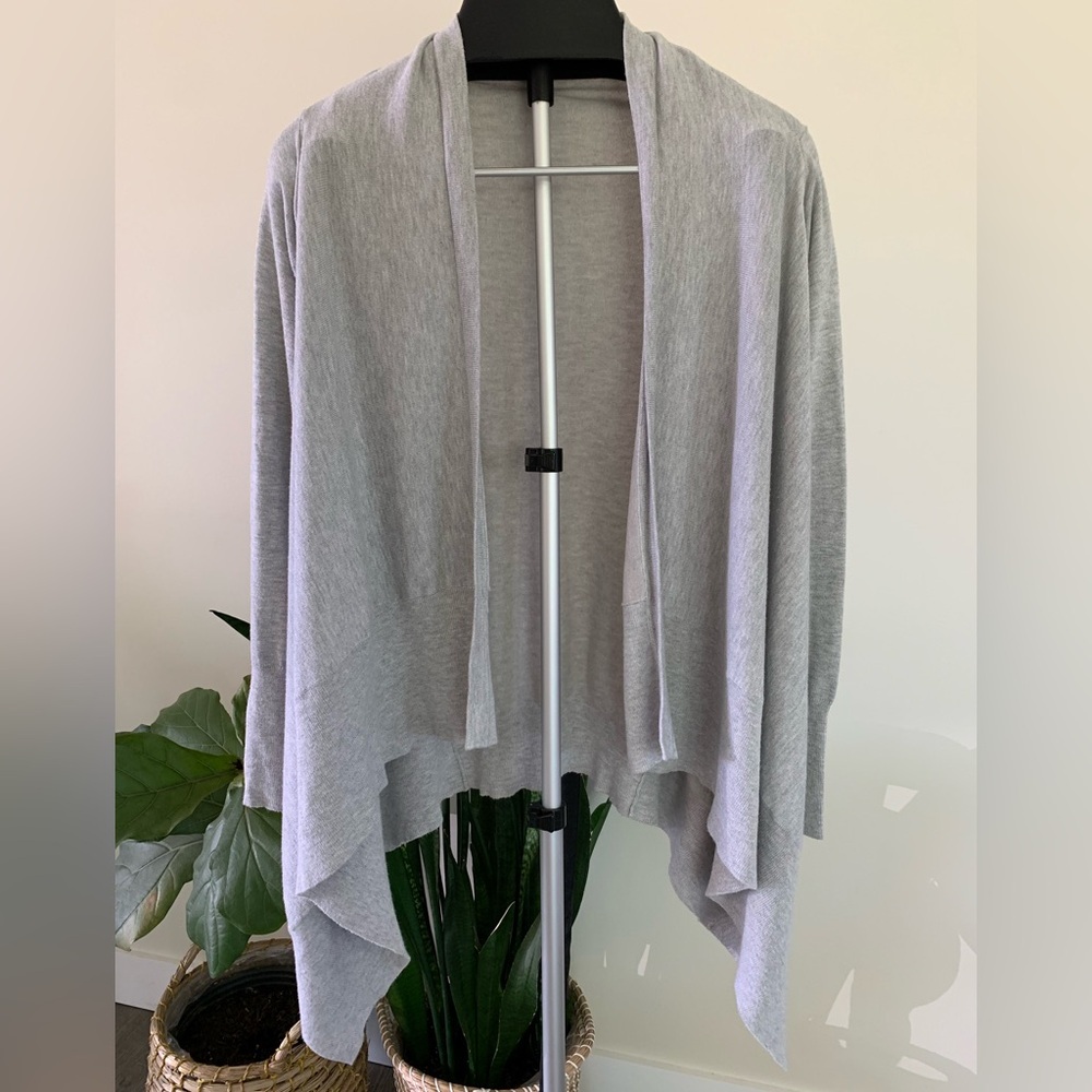 Zara Gray Women's Open Front Knit Cardigan